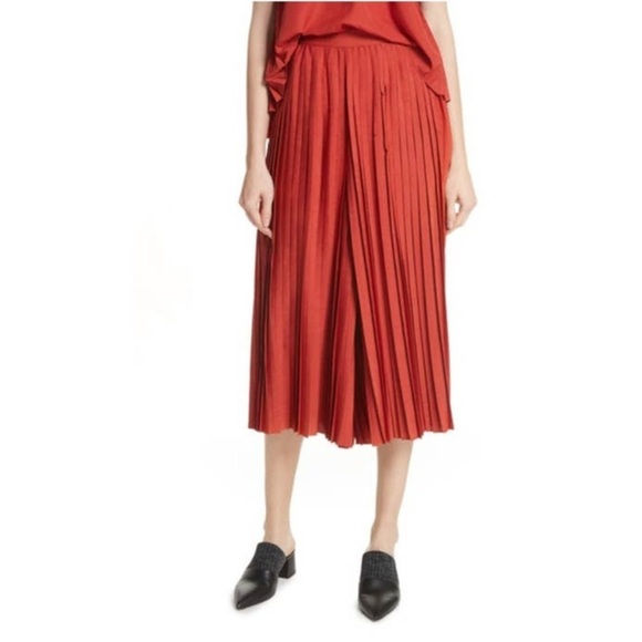 VINCE - High-waist Pleated Culotte - size 6 - Pants In Paprika - Picture 3 of 12
